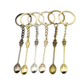 Zinc Alloy Spoon Shape Keychain Bag Charm Gift view 5