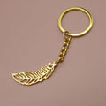 Zinc Alloy Minimalist Feather Keychain Bag Charm Gift view 6