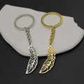 Zinc Alloy Minimalist Feather Keychain Bag Charm Gift view 3