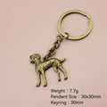 Metal Simple Puppy Dog Keychain Bag Charm Gift view 2