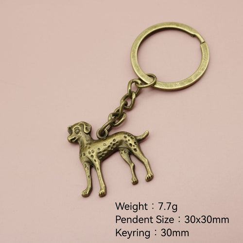 Metal Simple Puppy Dog Keychain Bag Charm Gift