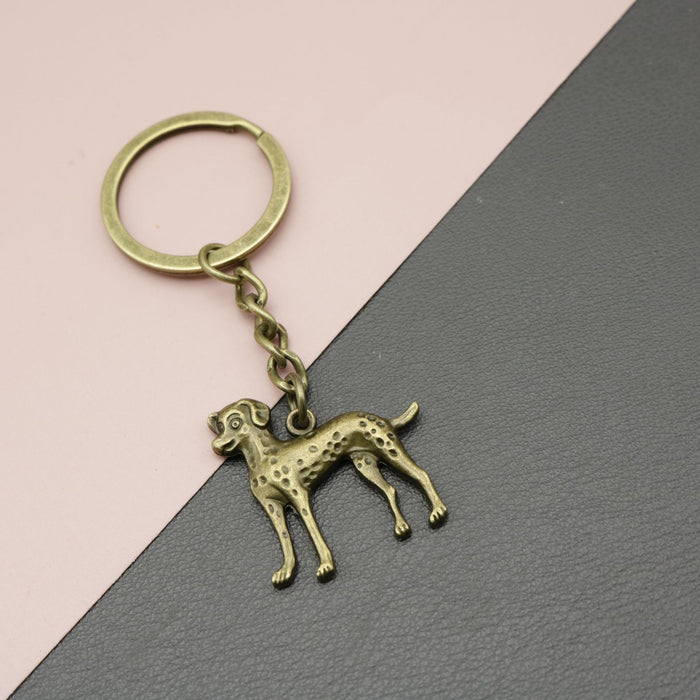 Metal Simple Puppy Dog Keychain Bag Charm Gift
