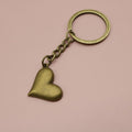 Zinc Alloy Simple Heart Keychain Bag Charm Gift view 4