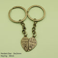 Metal Heart Lock And Key Keychain Romantic Gift view 2