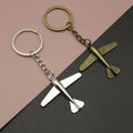 Zinc Alloy Airplane Shape Keychain For Car Key Ring view 1