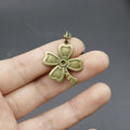 Zinc Alloy Four Leaf Clover Keychain Gift Bag Charm view 3