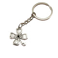 Zinc Alloy Four Leaf Clover Keychain Gift Bag Charm view 5