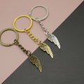 Metal Double Sided Rose Wing Keychain Bag Charm Gift view 1
