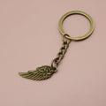 Metal Double Sided Rose Wing Keychain Bag Charm Gift view 6