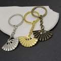 Zinc Alloy Minimalist Fan Keychain Bag Charm Gift view 3