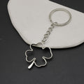 Zinc Alloy Clover Frame Keychain Bag Charm Gift view 3