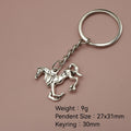 Zinc Alloy Simple Horse Keychain Bag Charm Gift view 2