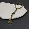 Zinc Alloy Simple Guitar Keychain For Bag Charm Gift view 4