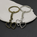 Metal Double Heart Keychain Romantic Bag Charm Gift view 4
