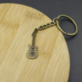 Zinc Alloy Minimal Guitar Keychain Bag Charm Gift view 4