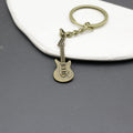 Zinc Alloy Minimal Guitar Keychain Bag Charm Gift view 3