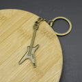 Zinc Alloy Guitar Keychain For Bag Charm Gift view 3