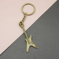 Zinc Alloy Guitar Keychain For Bag Charm Gift view 1
