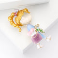 Alloy Enamel Little Girl Cat Eye Brooch For Collar Fastening view 2