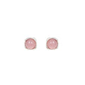 Elegant Korean Jelly Color Geometric Square Alloy Studs Sweet Fresh Minimal Round Crystal Earrings view 5