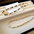Gold Plated Shell Imitation Pearl Geometric New Chinese Style Choker Necklace For Women view 3