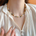 Gold Plated Shell Imitation Pearl Geometric New Chinese Style Choker Necklace For Women view 4