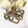 Openwork Octopus Antique Tone Alloy Jewelry Making Component in 3 Finishes view 2