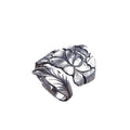 Vintage Ethnic Style Peony Flower Open Ring For Women, Adjustable Index Finger Jewelry view 5