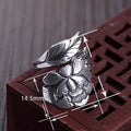 Vintage Ethnic Style Peony Flower Open Ring For Women, Adjustable Index Finger Jewelry view 4