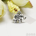 Vintage Metal Tiny Elephant Pendant in Multiple Finish Options for Jewelry Making view 3