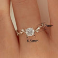 Hot Selling Sparkling Branch Bud Four Prong Setting Ring Light Luxury Wedding Gift Jewelry view 5