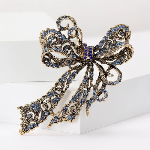 Alloy Vintage Bowknot Brooch Pin For Women's Clothing And Gifts