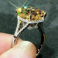 Luxury Four Prong Square Zircon Ring For Women, Sparkling Valentine Gift Fashion Hand Jewelry view 3