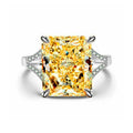 Luxury Four Prong Square Zircon Ring For Women, Sparkling Valentine Gift Fashion Hand Jewelry view 4