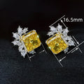 Square Floral Stud Earrings With Marquise Zircon French Palace Vintage Queen Style Women's Jewelry view 5