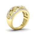 Eternal Love Hollow Openwork Floral Grass Ring, European Style Statement Flower Finger Jewelry view 3