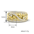 Eternal Love Hollow Openwork Floral Grass Ring, European Style Statement Flower Finger Jewelry view 5