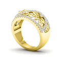 Eternal Love Hollow Openwork Floral Grass Ring, European Style Statement Flower Finger Jewelry view 4