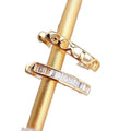 Minimalist Row Rhinestone Ear Cuffs, Hollow Design Unisex Earrings In Korean Japanese Style view 5