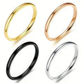 Minimalist Korean Style Men's Curved Full Finger Ring, Trendy Student Index Ring And Pinky Ring view 2
