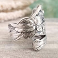 Fashion Vintage Dark Style Floral Ring For Women Blooming Flower Engagement Finger Jewelry view 4