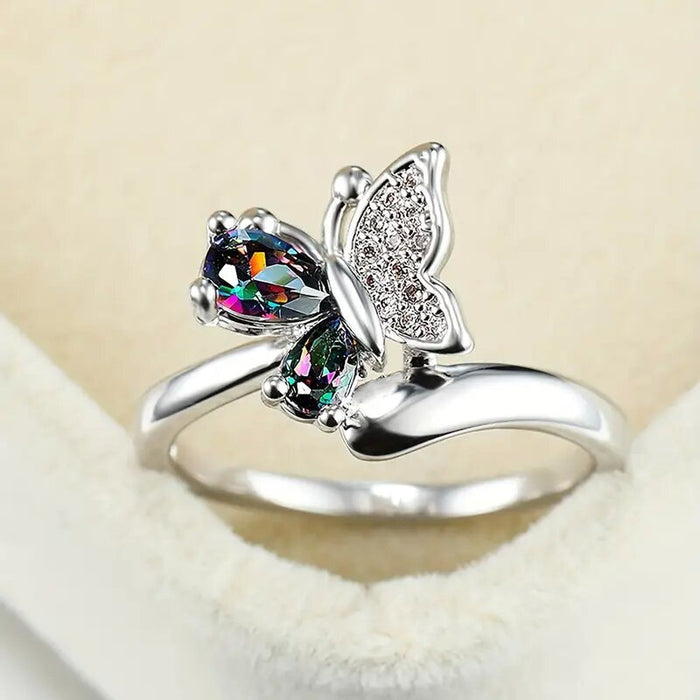 Sweet Butterfly Ring For Women, Trendy Niche Design Versatile Statement Finger Jewelry