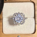 Luxury Full Rhinestone Flower Ring For Women, Floral Proposal Finger Ring For Qixi Gift view 4