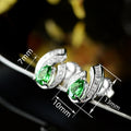 Hong Kong Style Super Sparkly Colorful Stud Earrings For Women, Simple Light Luxury Ear Jewelry view 5