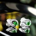 Hong Kong Style Super Sparkly Colorful Stud Earrings For Women, Simple Light Luxury Ear Jewelry view 3