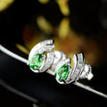 Hong Kong Style Super Sparkly Colorful Stud Earrings For Women, Simple Light Luxury Ear Jewelry view 2