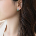 Hong Kong Style Super Sparkly Colorful Stud Earrings For Women, Simple Light Luxury Ear Jewelry view 4