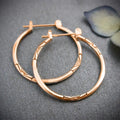 Vintage Antique Silver Hoop Earrings With Palace Style Floral Design, Large Flower Ear Cuffs view 3