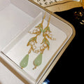 New Chinese Style Lily Of The Valley Leaf Teardrop Resin Drop Earrings For Women view 4