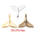 Zinc Alloy Whale Tail Charm Pendant No.834504 for DIY Necklace Bracelet Jewelry Making view 1